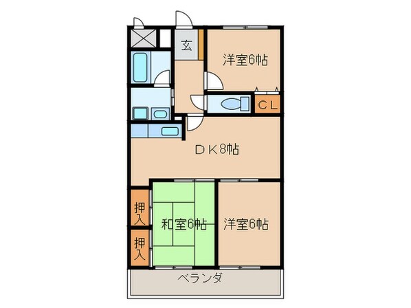 グリーンキャッスルの物件間取画像